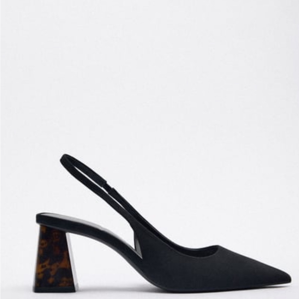 Zara Block Heel Slingbacks (6.5US/37EU)